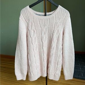 Tommy Hilfiger Light Pink Cable Knit Sweater